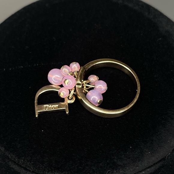 VINTAGE CHRISTIAN DIOR GOLD RING Size 5 5 1/2 - Picture 10 of 10